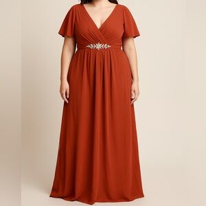 Brand new with tags Maxi Orange Dress size 14